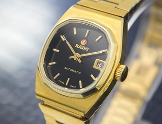 Rado Moncherie Swiss Made Ladies Automatic Gold Plated Dress Watch 1960 6609