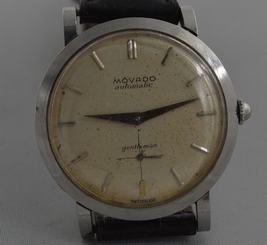 w366 MOVADO AUTOMATIC"BUMPER" STAINLESS STEEL VINTAGE WRISTWATCH