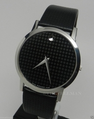 Men's Authentic Swiss Movado Stainless Large 38mm Stainless Dotted Museum Watch