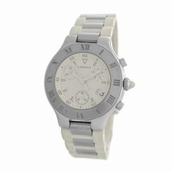 Men's Unisex Cartier Must 21 Chronoscaph Ref. 2424 Chronograph Date Quartz Watch