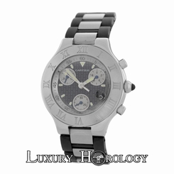 Men's Cartier Must 21 Chronoscaph Ref. 2424 Chronograph Date Quartz Watch