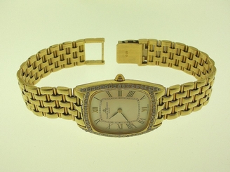 BAUME & MERCIER 18K GOLD DIAMONDS LADIES WATCH MVO 45097 - USED - EXCELLENT - BO