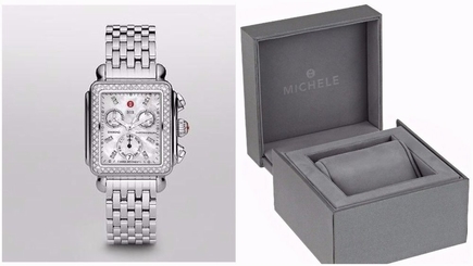 MICHELE SIGNATURE DECO DIAMOND DIAMOND MOP DIAL LADIES WATCH MWW06P000099