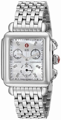 MICHELE Women's MWW06P000014 Deco Analog Display Swiss Quartz Silver Watch