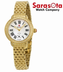 Michele MWW21E000013 MOP Dial Gold Plated Diamond Bezel Quartz Women's Watch