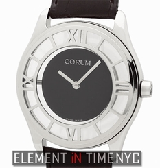 Corum Mystere Stainless Steel Black Dial 38mm Quartz 138.500.20 NOS