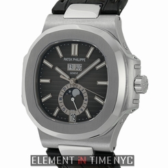 Patek Philippe Nautilus Annual Calendar Moonphase Steel Black Dial 5726A B+P