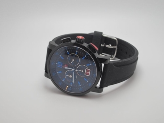 MICHELE MW01K00E0950 BLACK NOIR CHRRONOGRAPH SILICONE BAND WATCH