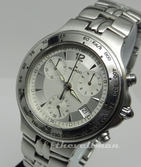 Mens Authentic Swiss Made Movado Olympian Stainless Steel Chronograph Watch