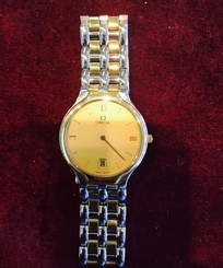 Men's Swiss Omega Symbol 18k Gold and SS Luxury Dress Watch Watch c2000 J749