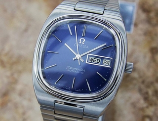 Omega Seamaster Swiss Made Men's Automatic Day Date 1970s Vintage Watch W10