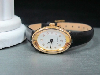 Bvlgari Oval 18k Yellow Gold & Diamond Ladies Quartz Watch Ov 27 G