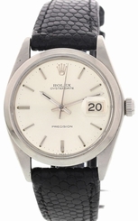 Men's Vintage Rolex Oysterdate Precision Stainless Steel Watch 6694