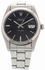 Men's Vintage Rolex Oysterdate Precision Stainless Steel Watch 6694