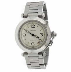 SALE Mint Cartier Pasha C 2324 Stainless Steel Automatic 35mm Date Analog Watch