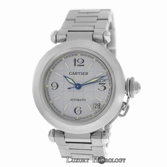 Midsize Unisex 35MM Cartier Pasha 2324 Stainless Steel Date Automatic Watch
