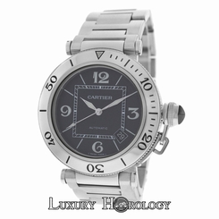  Mint Men's Cartier Pasha Seatimer W31077M7 - 2790 Steel 40mm Automatic Watch