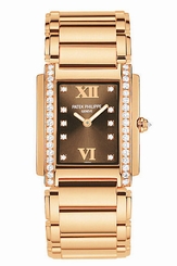 Patek PhilippeTwenty-4 Rose Gold Diamonds Brown Dial Large size 4910/11r-010