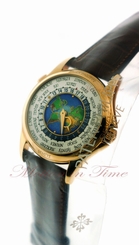 PATEK PHILIPPE 5131J WORLD TIME "MAP" CLOISONNE DIAL YELLOW GOLD 5131J-001