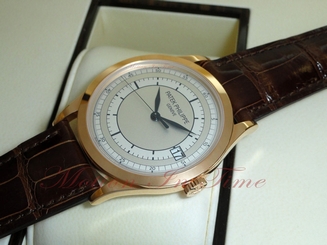 PATEK PHILIPPE 5296R-001 CALATRAVA ROSE GOLD AUTOMATIC SKELETON BACK SILVER DIAL