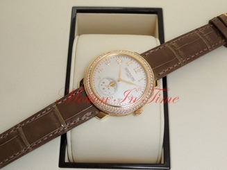 Patek Philippe 4968R-001 Complications Moonphase 18kt Rose Gold Diamond Bezel