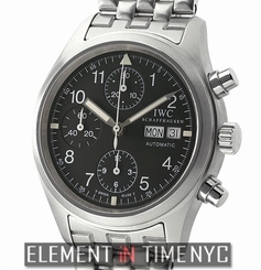 IWC Pilot Chronograph Stainless Steel Black T Swiss Dial IW3706-07