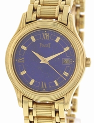 Ladies Piaget Polo 18K Yellow Gold Lapis Dial Watch
