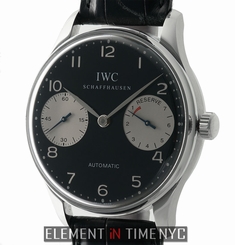 IWC Portugieser 2000 Steel Black Dial Limited Edition Caliber 5000 IW5000-01 B+P