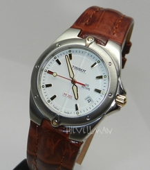 Mens Swiss Tissot Small White Date Dial Sapphire Crystal PR 200 Watch Unisex