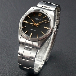 RARE VINTAGE ROLEX OYSTER PRECISION WITH STEEL BRACELET 6427 BLACK DIAL - 1969