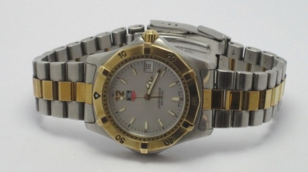 TAG HEUER WK1120 MENS PROFESSIONAL TWO TONED STAINLESS STEEL WATCH