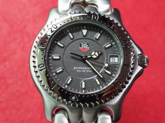 AUTHENTIC MEN TAG HEUER QUARTZ PROFESSIONAL 200M ROTATING BEZEL GREY DATE