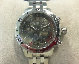 New Tissot PRS 200 Chronograph Stainless Steel Black Dial Watch T0674171105100