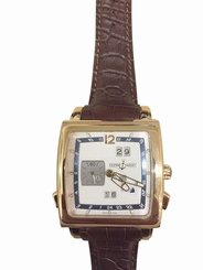 Men's Ulysse Nardin Quadrato 326-90/69 Dual Time Perpetual 18K Automatic Watch