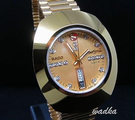 Original Vintage Rare Gents Golden Rado Dlastar Day-Date SwissMen'SWrist Watch12