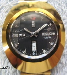 Original Vintage Rare Gents Golden Rado Dlastar Day-Date SwissMen'SWrist Watch11
