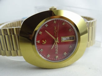 Original Vintage Rare Gents Golden Rado Dlastar Day-Date SwissMen'S Wrist Watch8