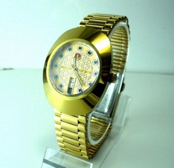 Original Vintage Rare Gents Golden Rado Dlastar Day-Date SwissMen'S Wrist 14