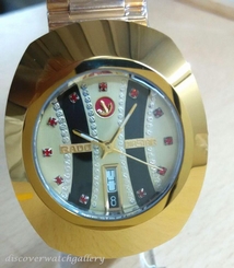 Original Vintage Rare Gents Golden Rado Dlastar Day-Date SwissMen'S Wrist Watch3