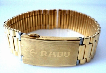 18 MM NEW GOLDEN STAINLESS STEEL RADO DIASTAR MEN'S WRIST WATCH STRAP/BAND BELT