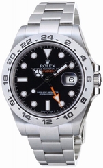 ROLEX Explorer 2 GMT Black Mens Watch Ref.216570 from japan 683498417354