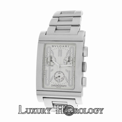 Ladies Midsize Bvlgari Bulgari Rettangolo RTC49S Chrono Steel Automatic Watch