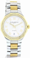 Men's 18k Yellow Gold & SS Baume & Mercier Riviera Automatic w/ Diamonds