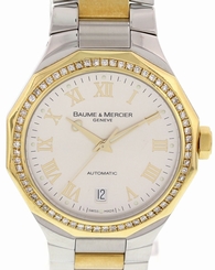  Men's Baume & Mercier Riviera Stainless Steel and 18K Yellow Gold with Diamonds