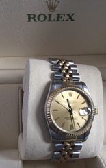 100% Rolex  Solid 18k & Steel Two tone  midsize 31mm swiss automatic watch