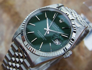 Rolex Oyster 1977 Datejust 16014 Mens Swiss Made 18K and SS Quickset Watch G36