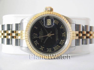 ROLEX LADIES DATEJUST WATCH STAINLESS STEEL & YELLOW GOLD DIAMONDS ROLEX OYSTER