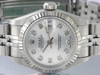 ROLEX LADIES DATEJUST WATCH STAINLESS STEEL DIAMOND AUTOMATIC ROLEX  OYSTER LADY