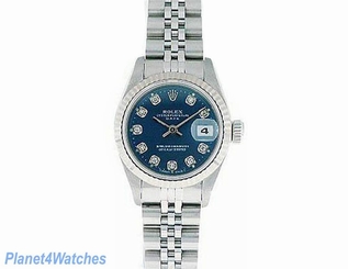 ROLEX LADIES DATEJUST WATCH STAINLESS STEEL DIAMOND AUTOMATIC ROLEX  OYSTER LADY