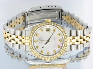 Rolex Datejust Women's Diamonds Steel & Gold Automatic Ladies Watch Midsize 31mm